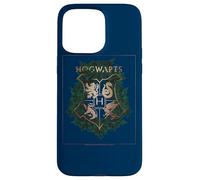 Harry Potter Hogwarts Green and Gold Floral Crest Coque pour iPhone 15 Pro Max