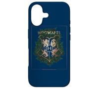 Harry Potter Hogwarts Green and Gold Floral Crest Coque pour iPhone 17