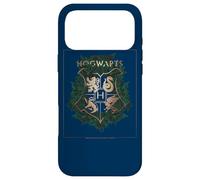 Harry Potter Hogwarts Green and Gold Floral Crest Coque pour iPhone 17 Pro Max