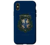 Harry Potter Hogwarts Green and Gold Floral Crest Coque pour iPhone X/XS