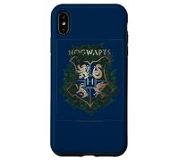 Harry Potter Hogwarts Green and Gold Floral Crest Coque pour iPhone XS Max