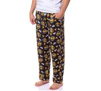 Harry Potter Hogwarts House Crest Pyjama pour homme Imprimé Gryffondor Serpentard Poufsouffle Serdaigle, noir, Large