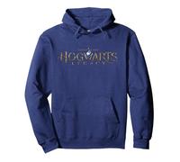 Harry Potter Hogwarts Legacy Logo Sweat à Capuche, Unisexe pour Adultes, Bleu Marine, L
