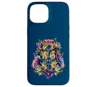 Harry Potter Hogwarts Multi-Colored Floral Crest Coque pour iPhone 15