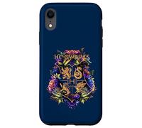 Harry Potter Hogwarts Multi-Colored Floral Crest Coque pour iPhone XR