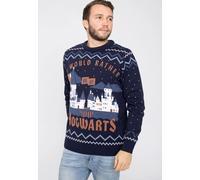 Harry Potter - Hogwarts Xmas Knit Navy - Pull-Over - Bleu - M - 100% Polyacrylique