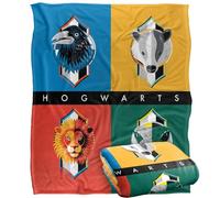 Harry Potter House Squares Plaid Ultra Doux au Toucher Soyeux - 152 x 127 cm