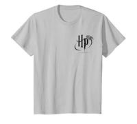 Harry Potter HP Logo Pocket T-Shirt, Enfant, Argent, 2 Ans