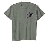 Harry Potter HP Logo Pocket T-Shirt, Enfant, Vert Kaki chiné, 3 Ans