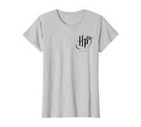 Harry Potter HP Logo Pocket T-Shirt, Femme, Argent, L