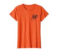 Harry Potter HP Logo Pocket T-Shirt, Femme, Orange, XL