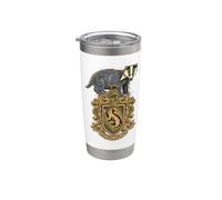 Harry Potter Hufflepuff Badger Crest Gobelet isotherme en acier inoxydable double paroi