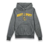Harry Potter Hufflepuff Sweat à capuche pour adulte Style vintage, gris, L