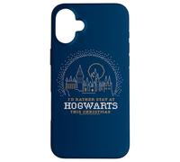 Harry Potter I'd Rather Stay At Hogwarts This Christmas Coque pour iPhone 16 Plus