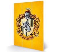 Harry Potter - Impression sur Bois 20 x 29,5 cm (Emblème Poufsouffle)