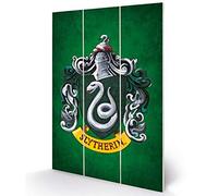Harry Potter - Impression sur Bois 20 x 29,5 cm (Emblème Serpentard)