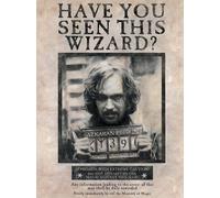Harry Potter - Impression sur toile, avis de recherche PM3351 (80 cm x 60 cm) (crème/noir)