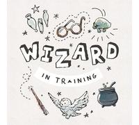 Harry Potter - imprimé "Wizard In Training" PM6054 (30 cm x 30 cm) (Blanc/Noir)