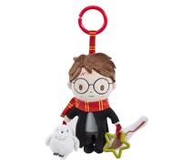 Harry Potter Jouet d'activité en déplacement - Clipser pour landau et poussette nouveau-né - Accessoire sensoriel Harry Potter avec bâton à balai froissé et hibou couineur