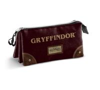 Harry Potter Legacy Gryffindor-Trousse Triple, Bordeaux, 23 x 11 cm