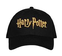 Harry Potter Casquette Ajustable avec Logo doré, Noir, Taille Unique Unisex