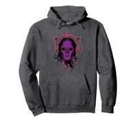Harry Potter Lord Voldemort Death Eater Mask Sweat à Capuche, Unisexe pour Adultes, Chiné Foncé, L