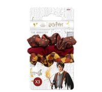 Harry Potter - Lot de 3 Chouchous - Coiffure Facile - Accessoire Officiel de l'École de Poudlard - Maison Gryffondor