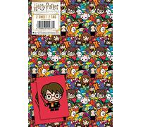 Harry Potter Lot de 4 feuilles de papier cadeau 4 étiquettes 70 x 50 cm Produit officiel