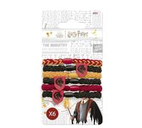 Harry Potter - Lot de 4 Élastiques à Cheveux - Coiffure Facile - Accessoire Officiel de l'École de Poudlard - Maison Gryffondor