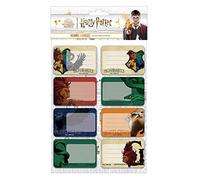 Harry Potter Lot d'étiquettes scolaires Motif maisons de Poudlard - Produit officiel