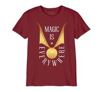 Harry Potter « Magic is Evertwhere » BOHAPOMTS160 T-Shirt Garçon, Burgundy, Taille 10 Ans