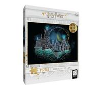 Harry Potter Magic of Hogwarts Glow-in-The-Dark 1,000 Piece Jigsaw Puzzle, Artwork Featuring The Hogwarts School of Witchcraft and Wizardry, Official Wizarding World Collectible and Merchandise
