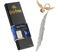 Harry Potter Marque Page Metal Marque-pages avec Breloque Suspendue, Accessoire Livre, Cadeau Original pour Femme Enfant Liseuse Livre (Golden Snitch)