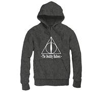 Harry Potter MEHAPOMSW004 Sweatshirt à Capuche, Anthracite Melange, S Homme
