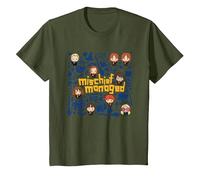 Harry Potter Mischief Managed Chibis T-Shirt, Enfant, Olive, 8 Ans