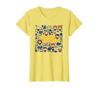 Harry Potter Mischief Managed Chibis T-Shirt, Femme, Citron, S