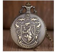 HARRY POTTER MONTRE DE POCHE GOUSSET GRYFFINDOR + POCHETTE ET BOITE GRAVÉES