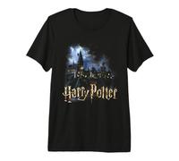 Harry Potter Moon Over Hogwarts T-Shirt Haut de Gamme
