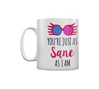 Pyramid International Mug Harry Potter JUST AS SANE 300 ml Taille unique Blanc/Noir/Rose