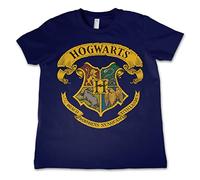 Harry Potter Officiellement sous Licence Hogwarts Crest Enfant T-Shirt - Marine Bleu 7/8 années