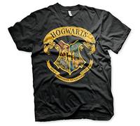 Harry Potter Officiellement sous Licence Hogwarts Crest Grand & Gros Hommes T-Shirt (Noir), 3X-Large