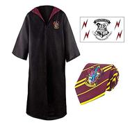 Harry Potter Pack Cosplay Gryffondor Robe de Sorcier + Cravate + 5 Tatouages Taille L