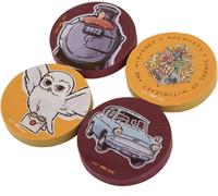Harry Potter - Pack de 4 gommes TA12691 (taille unique) (Jaune/Rouge)