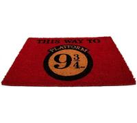 Harry Potter - Paillasson "This Way To Platform 9 3/4" BS3461 (taille unique) (Noir/Rouge)