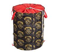 Harry Potter Panier de rangement pliable avec cordon de serrage, pour chambre d'enfant, motif Poudlard, noir, 50 x 38 cm
