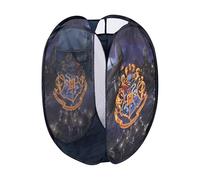 Harry Potter Panier de rangement, pliable, pour chambre d'enfant, motif Poudlard, bleu, 34 x 34 x 59 cm