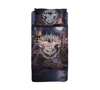 Harry Potter - Parure de lit Simple en Coton, Drap Housse + Drap Housse + taie d'oreiller - 100% Coton - Produit Officiel