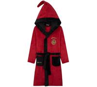 Harry Potter Peignoir Polaire avec Capuche Fille - Cadeau Robe de Chambre Enfant(Rouge/Noir, 9-10 Ans)