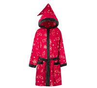 Harry Potter - Peignoir pour enfants de 9 à 10 ans - Peignoir moelleux - 100 % polyester avec capuche pointue magique - Marchandise officielle - Bordeaux, Rouge, 9-10 ans