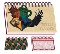 HARRY POTTER Planificateur hebdomadaire (motif maisons complexes), planificateur quotidien de bureau A5, planificateur de travail - Produit officiel